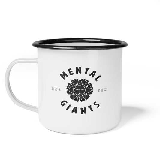 Mental Giants Enamel Camp Cup in Black